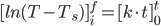 [ln(T-T_s)]_i^f=[k\cdot t]_0^t