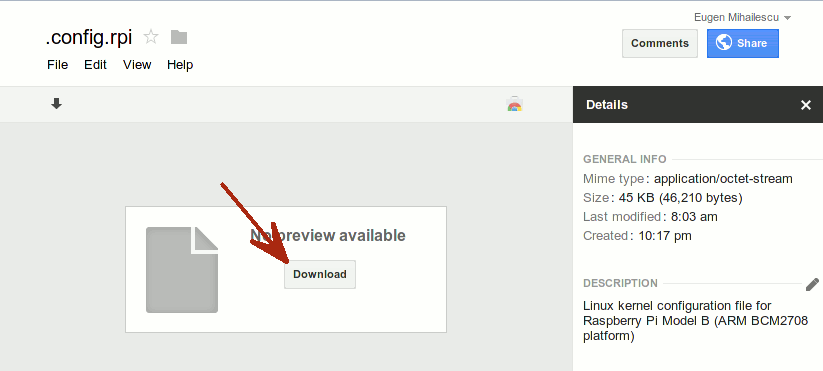 transparently download from Google Drive