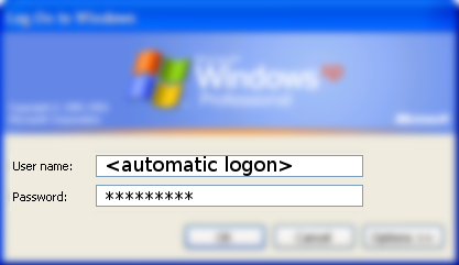 Automatic logon Windows XP Visa 7